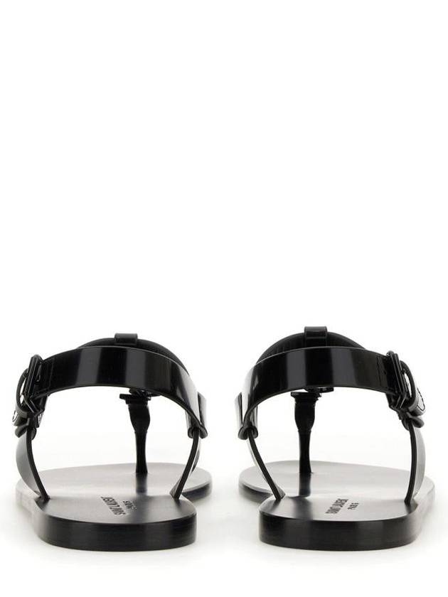 Cassandre Flip Flops Black - SAINT LAURENT - BALAAN 4