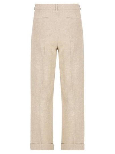 Valentino Garavani Trousers Natural - VALENTINO - BALAAN 2