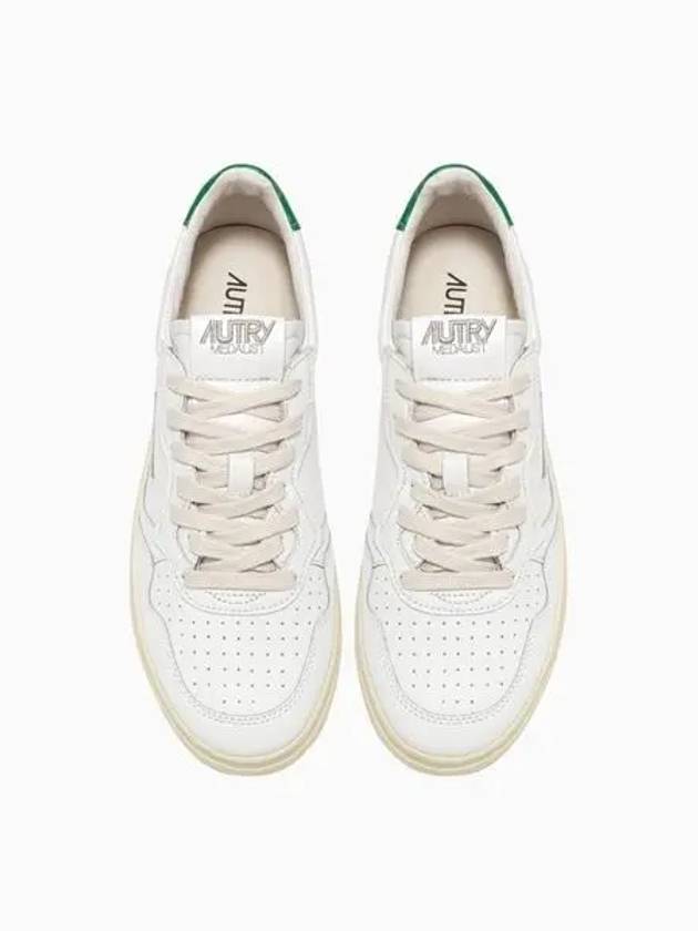 Medalist Green Tab Leather Low Top Sneakers White - AUTRY - BALAAN 6