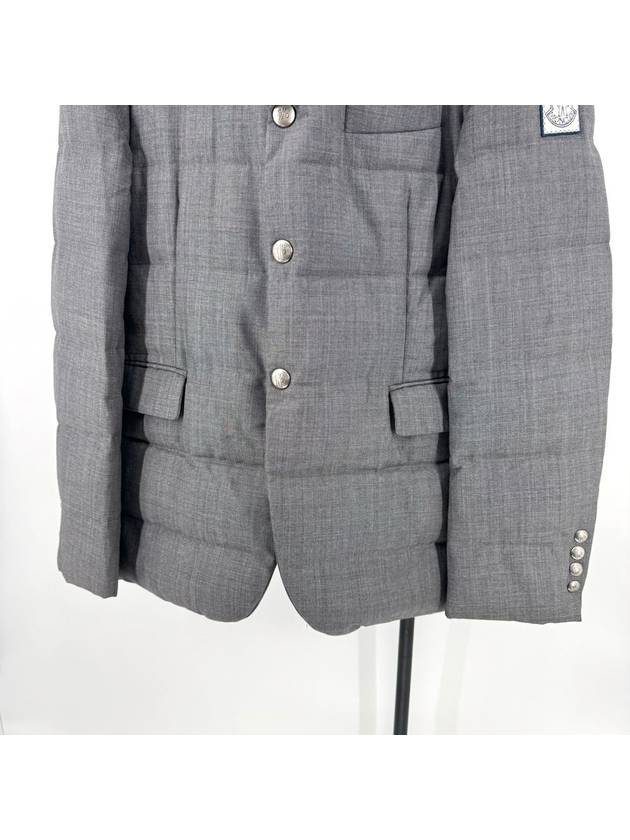 Gamma Blue Padded Blazer Jacket Gray Size 4 - MONCLER - BALAAN 4