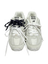 530 SL Suede Mesh Low Top Sneakers White - MIU MIU - BALAAN 4