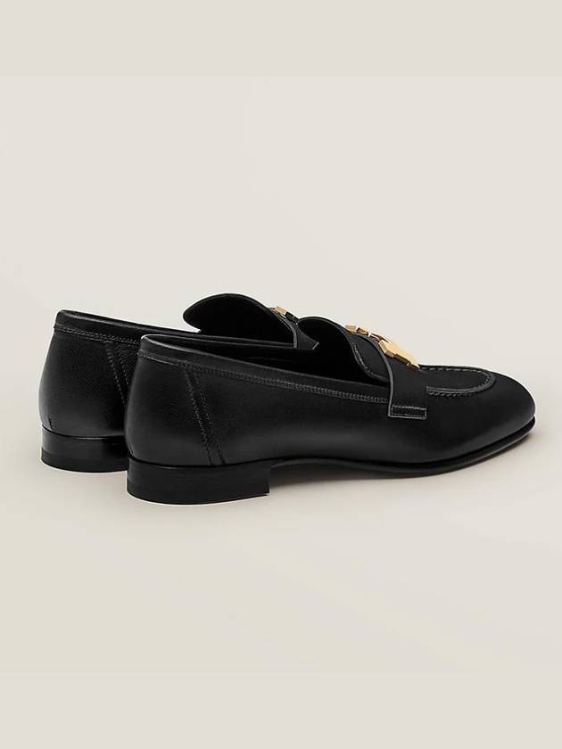 Paris Goatskin Loafers Permabrass Noir - HERMES - BALAAN 4