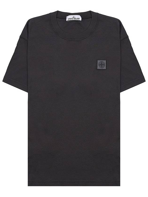 Organic Cotton Short Sleeve T-Shirt Dark Grey - STONE ISLAND - BALAAN 11