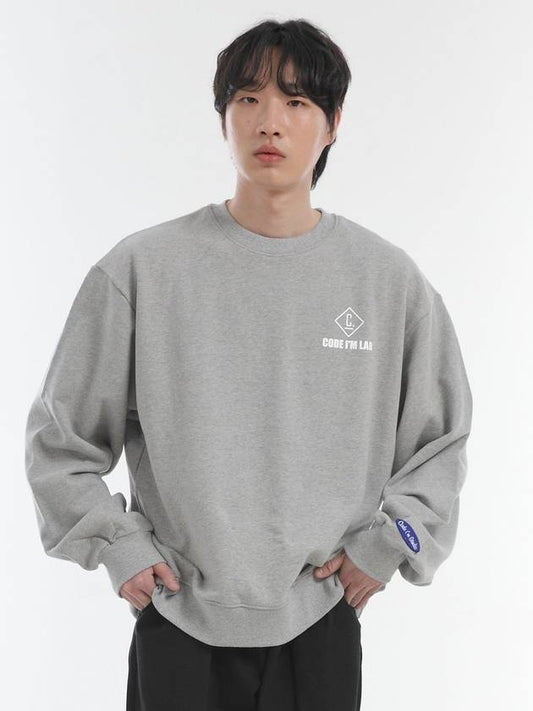 LAB Logo Overfit Sweatshirt Gray - CODE I'M - BALAAN 1