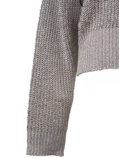 Dondup Silver Viscose Crewneck Sweater - DONDUP - BALAAN 2