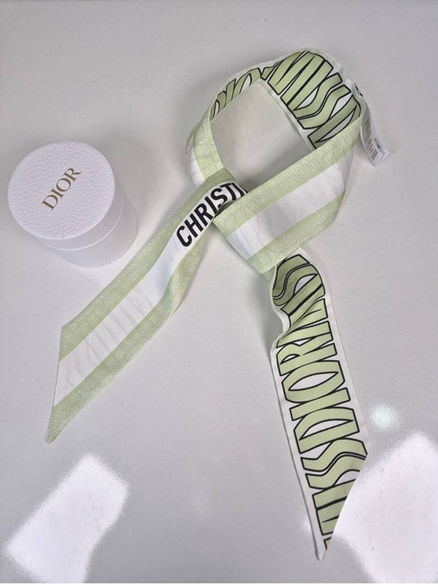 Miss Dior Allover Mitzah Silk Twill Scarf Green - DIOR - BALAAN 4