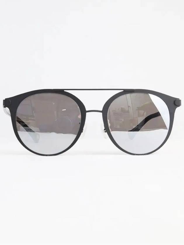 Eyewear Two Bridge Mirror Round Square Sunglasses Black - AGATHA APPAREL - BALAAN 2