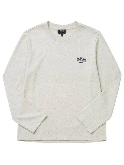 Men's Oliver Logo Long Sleeve T-Shirt Ecru - A.P.C. - BALAAN 2