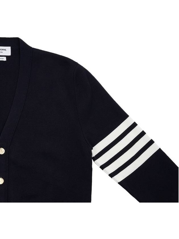 Milano Stitch 4 Bar Cardigan Navy - THOM BROWNE - BALAAN 5