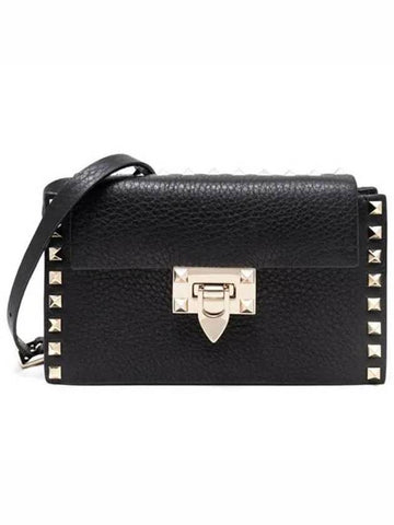 Rockstud Mini Cross Bag Black - VALENTINO - BALAAN 1