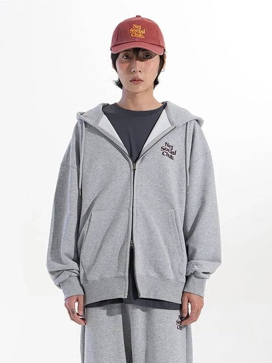 WAVY LOGO HOOD ZIP UP MELANGE - NET SOCIAL CLUB - BALAAN 2