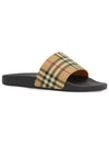 Vintage Check Print Slippers Black Beige - BURBERRY - BALAAN 4