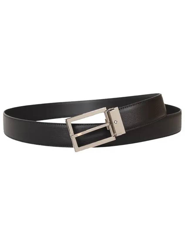 Steel Pin Buckle 35mm Leather Belt Black - MONTBLANC - BALAAN 2