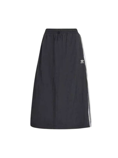 3 Stripe Midi H Line Skirt Black - ADIDAS - BALAAN 1