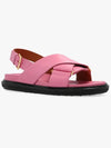 Fussbett Leather Sandals Pink - MARNI - BALAAN 4