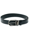 Horseshoe Buckle 35mm Leather Belt Black - MONTBLANC - BALAAN 2