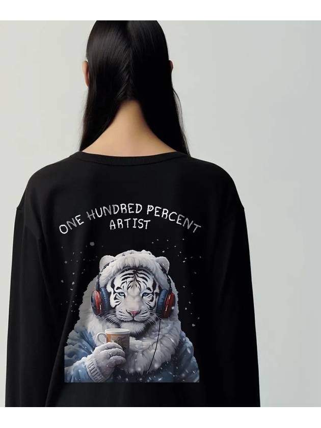 OHP x HARMONIA beye-catching white tiger basic long-sleeved t-shirt - ONEHUNDREDPERCENT - BALAAN 3