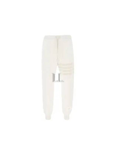 Tonal 4 Bar Sweat Track Pants Natural White - THOM BROWNE - BALAAN 2