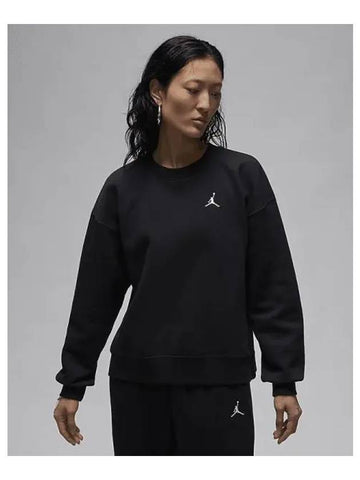 Jordan Brooklyn Fleece Women s Crew Neck Sweatshirt Black White FN4492 010 700050 - NIKE - BALAAN 1