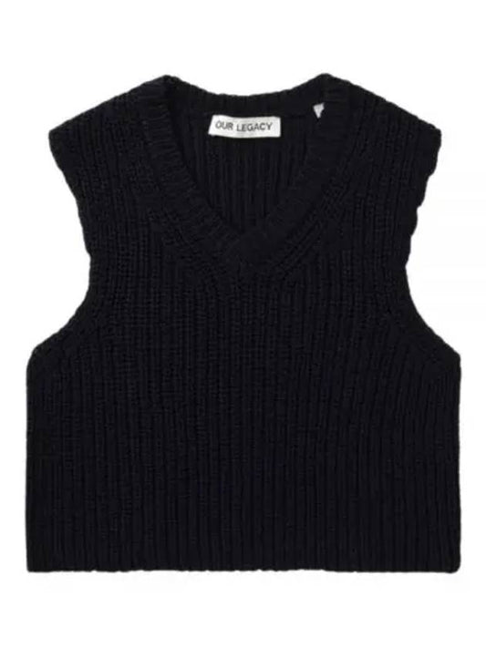 23 Intect Vest Navy Chunky Cotton Lip M2233INCC - OUR LEGACY - BALAAN 2