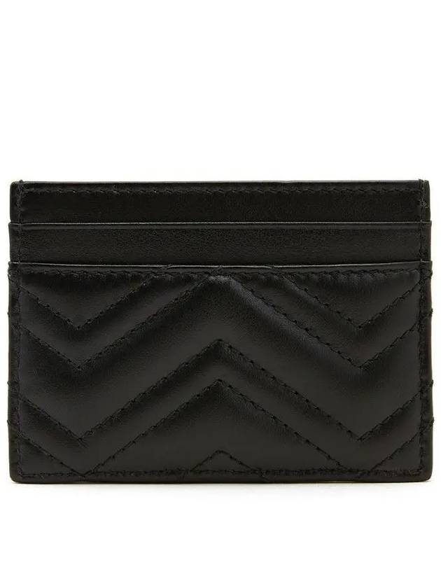 GG Marmont Matelasse 2 Tier Card Wallet Black - GUCCI - BALAAN 3