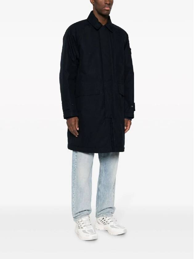 Ghost Piece O-Ventile Primaloft Insulation Trench Coat Navy - STONE ISLAND - BALAAN 4