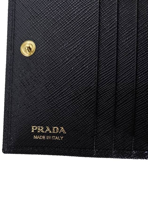 Small Saffiano Half Wallet Black - PRADA - BALAAN 6