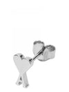 de Coeur stud palladium plated brass earrings silver - AMI - BALAAN 2