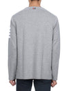 4-Bar Striped Cotton Long Sleeve T-Shirt Light Grey - THOM BROWNE - BALAAN 5