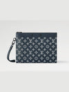 Men's Pochette To Go Monogram Shadow Leather Pouch Bag Ink Blue - LOUIS VUITTON - BALAAN 2