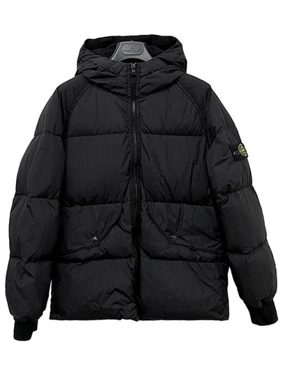 Kids Wappen Patch Hooded Padding Black - STONE ISLAND - BALAAN 2