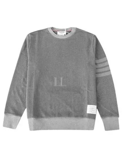 4 Bar Crew Neck Sweatshirt Grey - THOM BROWNE - BALAAN 2