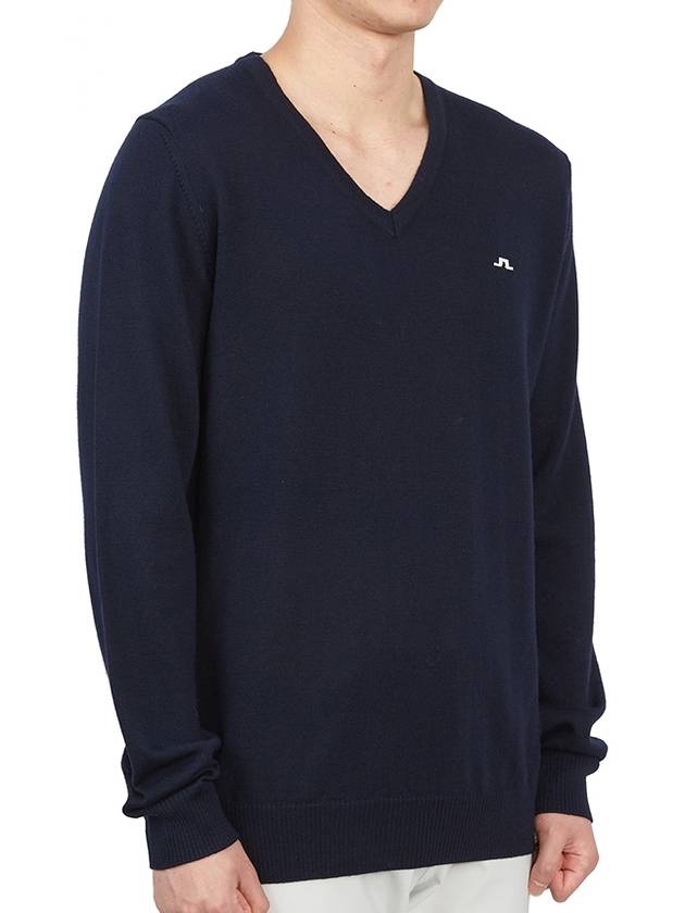 Golf Lymann V Neck Knit Top Navy - J.LINDEBERG - BALAAN 4