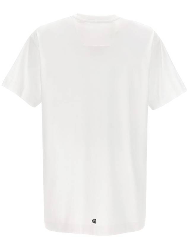 Logo Oversized Fit Cotton Short Sleeve T-Shirt White - GIVENCHY - BALAAN 3