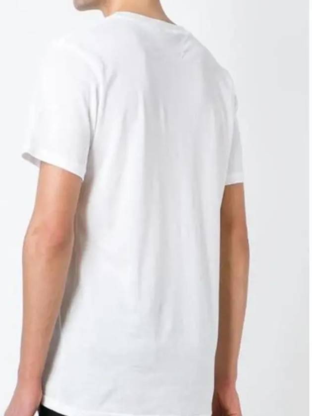 Men's Logo Print Short Sleeve TShirt White S6H J601 I601 100 - BALMAIN - BALAAN 4