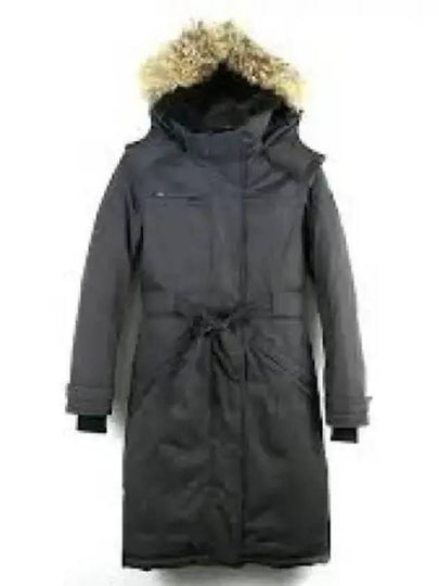 Women's Shera Hood Long Parka Navy - NOBIS - BALAAN 2