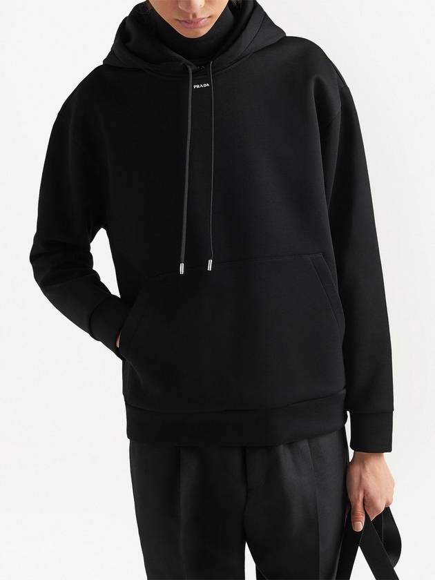 Technical Cotton Hoodie Black - PRADA - BALAAN 5