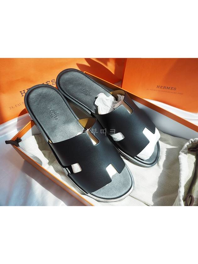 Izmir Sandal Calfskin & Noir - HERMES - BALAAN 5