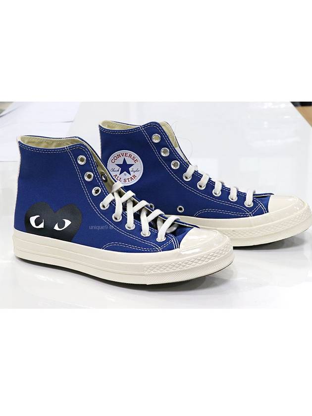 Men's Comme des Garçons Converse Chuck Taylor Signature Heart Logo High Top Blue - COMME DES GARCONS PLAY - BALAAN 6