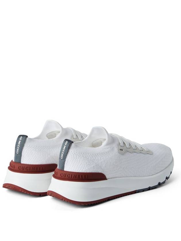 Knit Running Sneakers White - BRUNELLO CUCINELLI - BALAAN 4