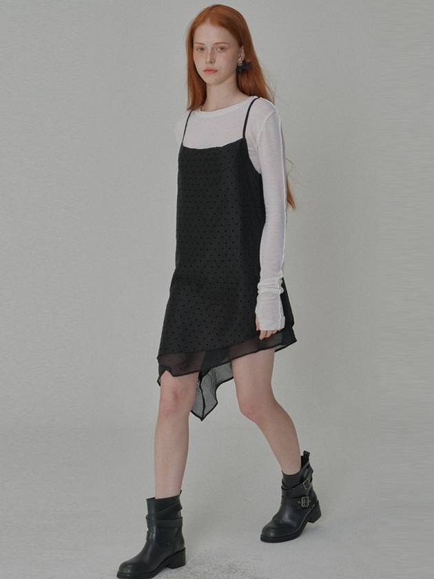 Heart Patterned Layered Dress Black - OPENING SUNSHINE - BALAAN 3