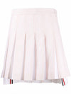 Hairline Stripe Twist Mini Pleated Skirt Light Pink - THOM BROWNE - BALAAN.