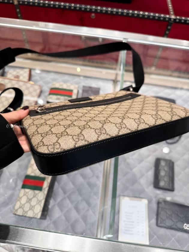 GG Supreme Cross Bag Black Beige - GUCCI - BALAAN 4