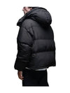 Oversized Nylon Puffer Down Jacket Black - AMI - BALAAN 4