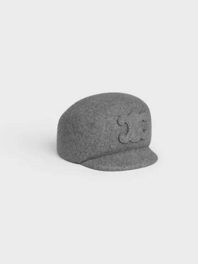 Triomphe Wool Felt Cap Grey - CELINE - BALAAN 2