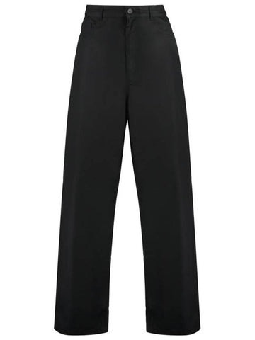 Cotton Straight Pants Black - BALENCIAGA - BALAAN 1