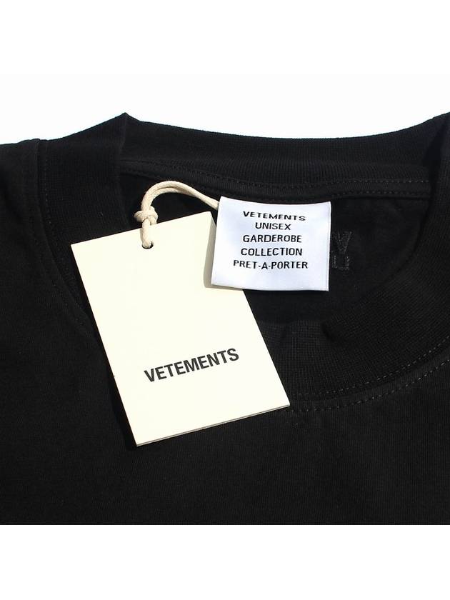 Collage Logo Printing Short Sleeve T-Shirt Black - VETEMENTS - BALAAN 7