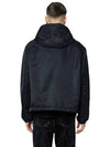 Anagram Drawstring Padded Hooded Jacket Black - LOEWE - BALAAN 4