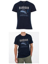 MTS0818NY91 Storm Logo Printing Short Sleeve T-Shirt Navy Men's T-Shirt TR - BARBOUR - BALAAN 4