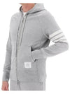 Engineered 4 Bar Diagonal Zip Up Hoodie Navy - THOM BROWNE - BALAAN 8